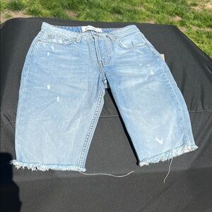 Reformation Light Blue Jean Shorts with Some Distressing Size 24- NWOT's